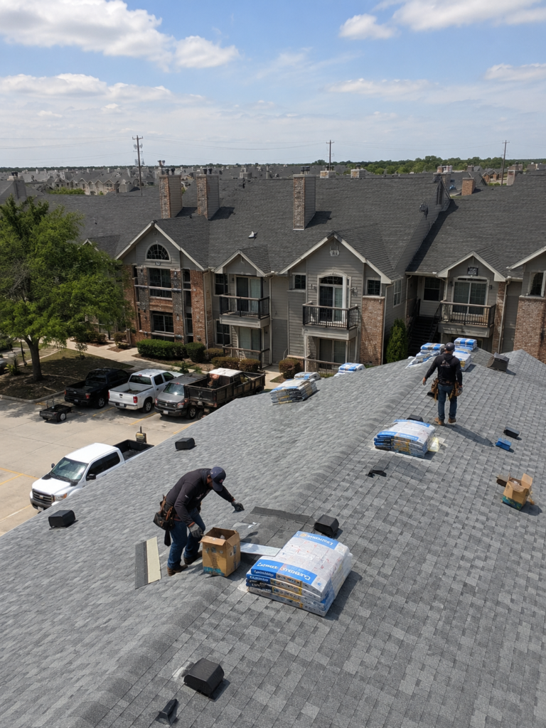 Multifamily roofing contractors mid cities DFW TX