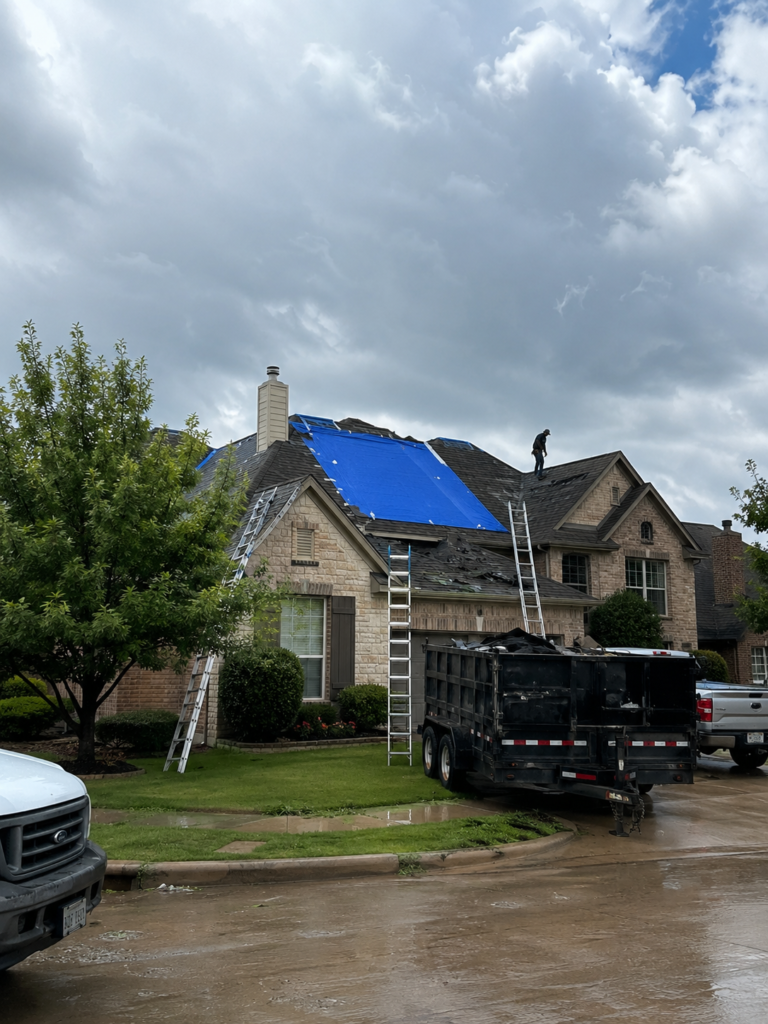 Storm Damage Roof Repair in Mid Cities DFW TX